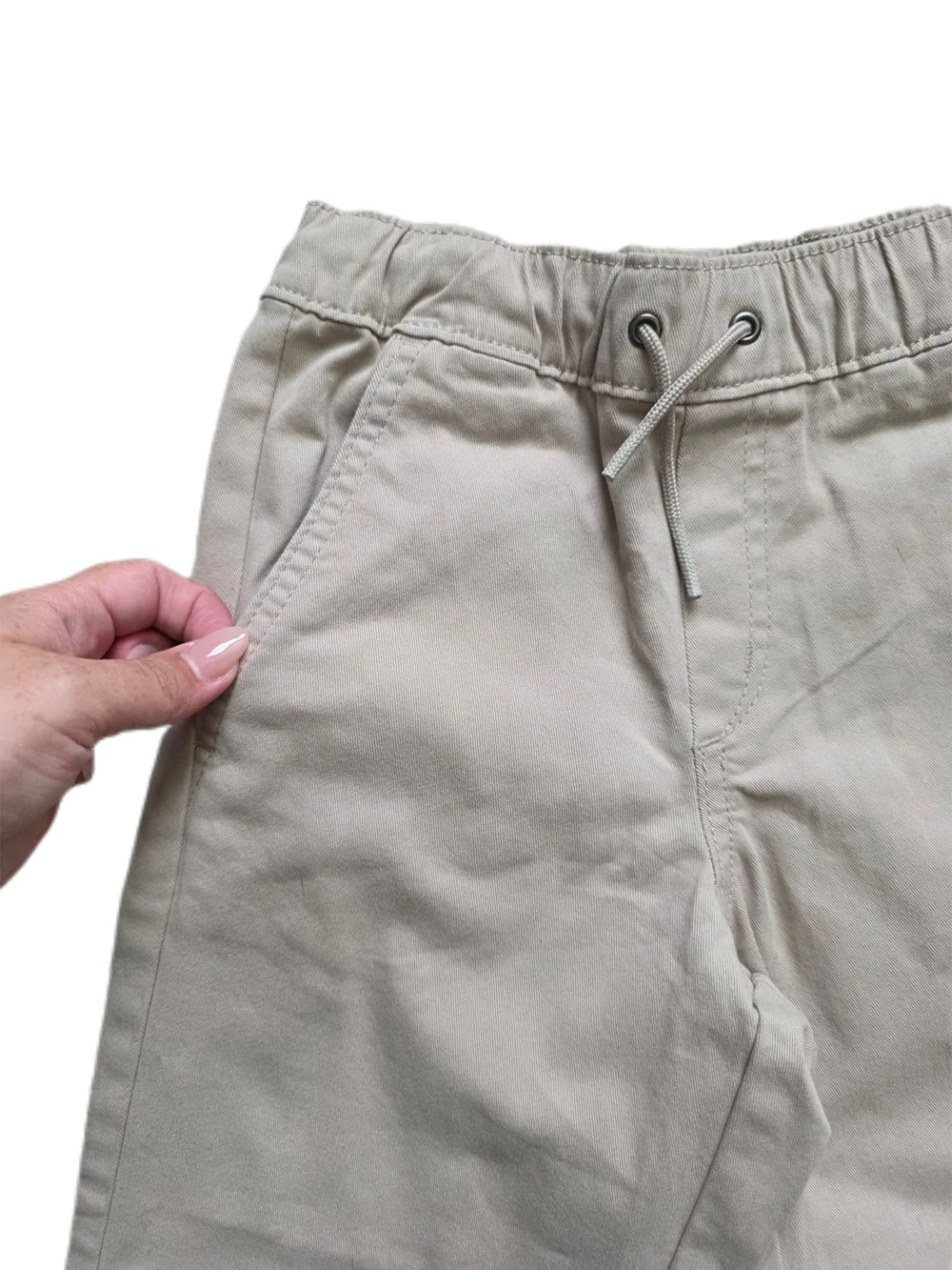 GAP Kids Tan Stretch Twill Jogger Pants with Drawstring Size XS